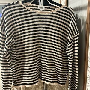 Le Lis Striped Sweater in Black and Cream